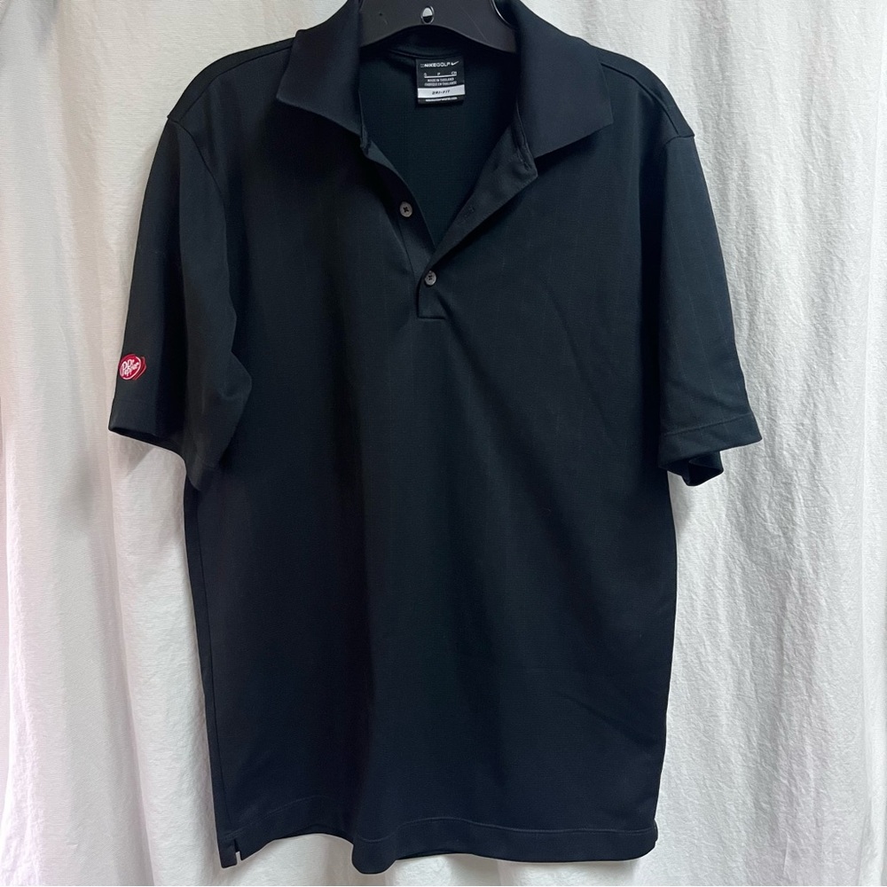 Dr Pepper Nike Dri-Fit Performance Black Golf Polo Shirt Men's Small
